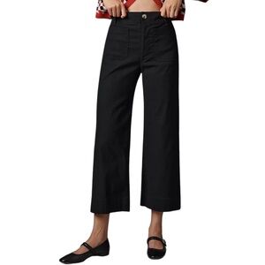 Anthropologie Maeve Colette Magic Fabric Crop Wide-Leg Pants